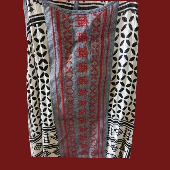 THML shark bite hem spaguetti strap  blue/red/ black dress size Small - Picture 4 of 10